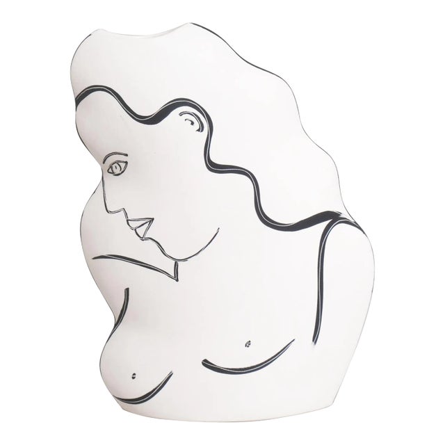 1980s Sculptural Woman Vase For Sale