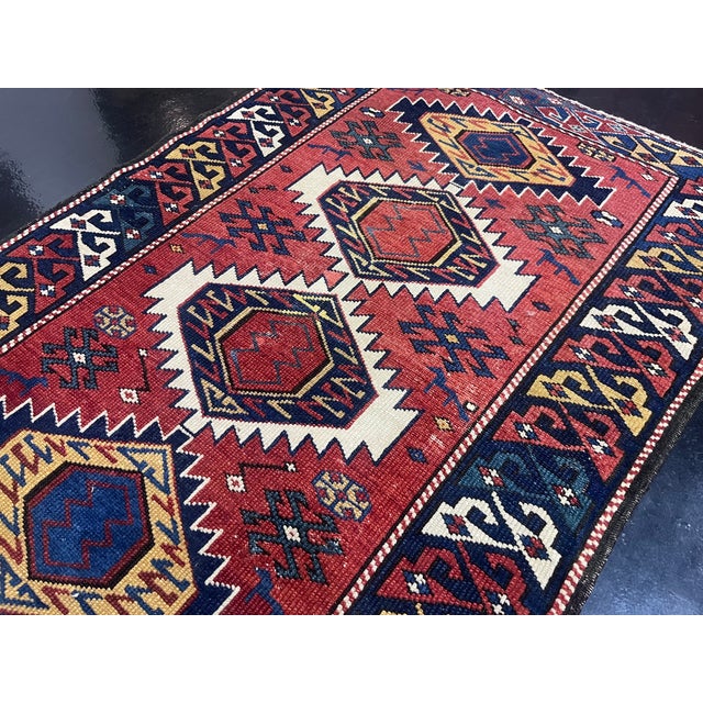 Tribal Fine Antique Kuba Wool Rug 2’3” X 3’3” For Sale - Image 3 of 5