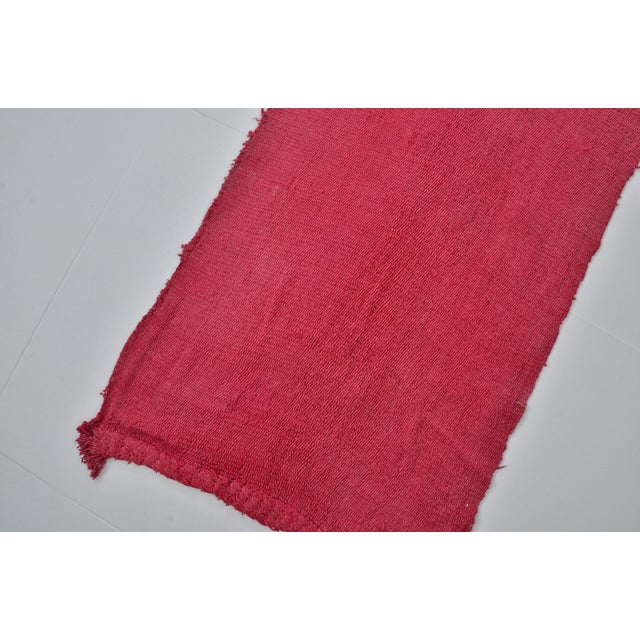 Orange Vintage Hemp Runner Rug For Sale In Phoenix - Image 6 of 10