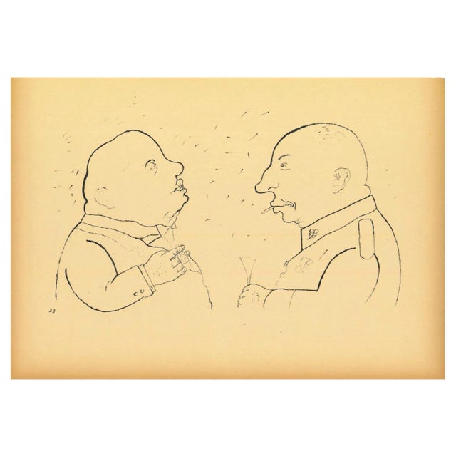 George Grosz, The Responsible, Original Lithograph and Offset, 1920 For Sale