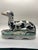 Victorian Mottahedeh Black and White Staffordshire Style Dog With Hare For Sale - Image 3 of 11