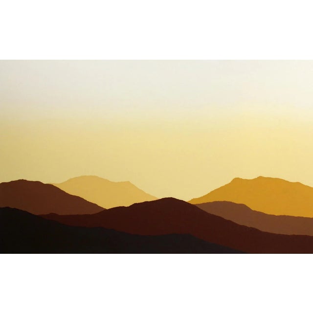 Contemporary 1980s "Wind Ridge" Southwestern Landscape Diptych Serigraph Prints by Jim Boutwell - a Pair For Sale - Image 3 of 10
