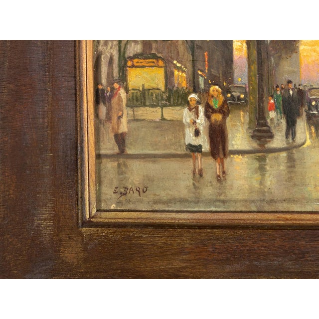 Paris Scene, Arc de Triomphe, Oil Painting on Platex, 20th Century, Framed For Sale - Image 5 of 8