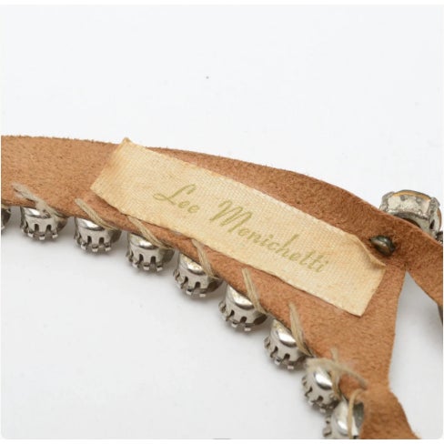 Lee Menichetti Vintage Glass and Rhinestone Necklace For Sale In Seattle - Image 6 of 7