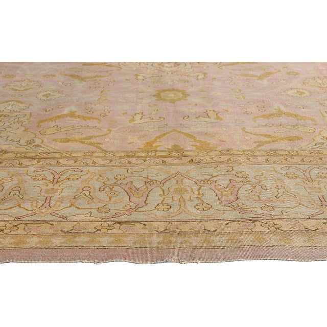 Antique Indian Agra Rug, 10'10 X 13'08 For Sale - Image 4 of 10