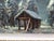 Plastic Framed Winter Forest Landscape Original Painting Vintage Style by Valeriya Serova For Sale - Image 7 of 10
