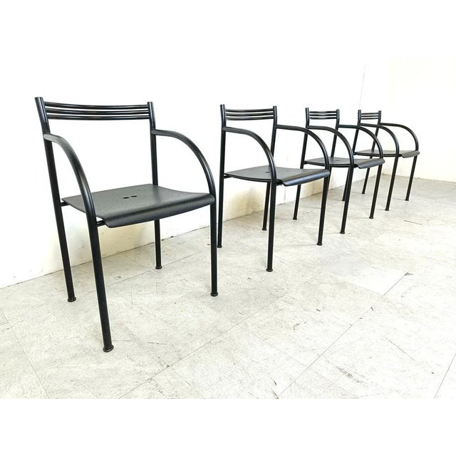 Spanish Francesca Armchairs attributed to Philippe Starck for Baleri Italia, 1982, Set of 4, in Very Good conditions....