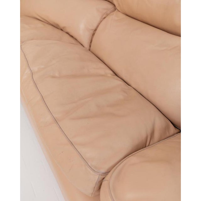 Vintage Modular Leather Sofa by Tito Agnoli for Poltrona Frau, 1970s, Set of 3 For Sale - Image 10 of 17