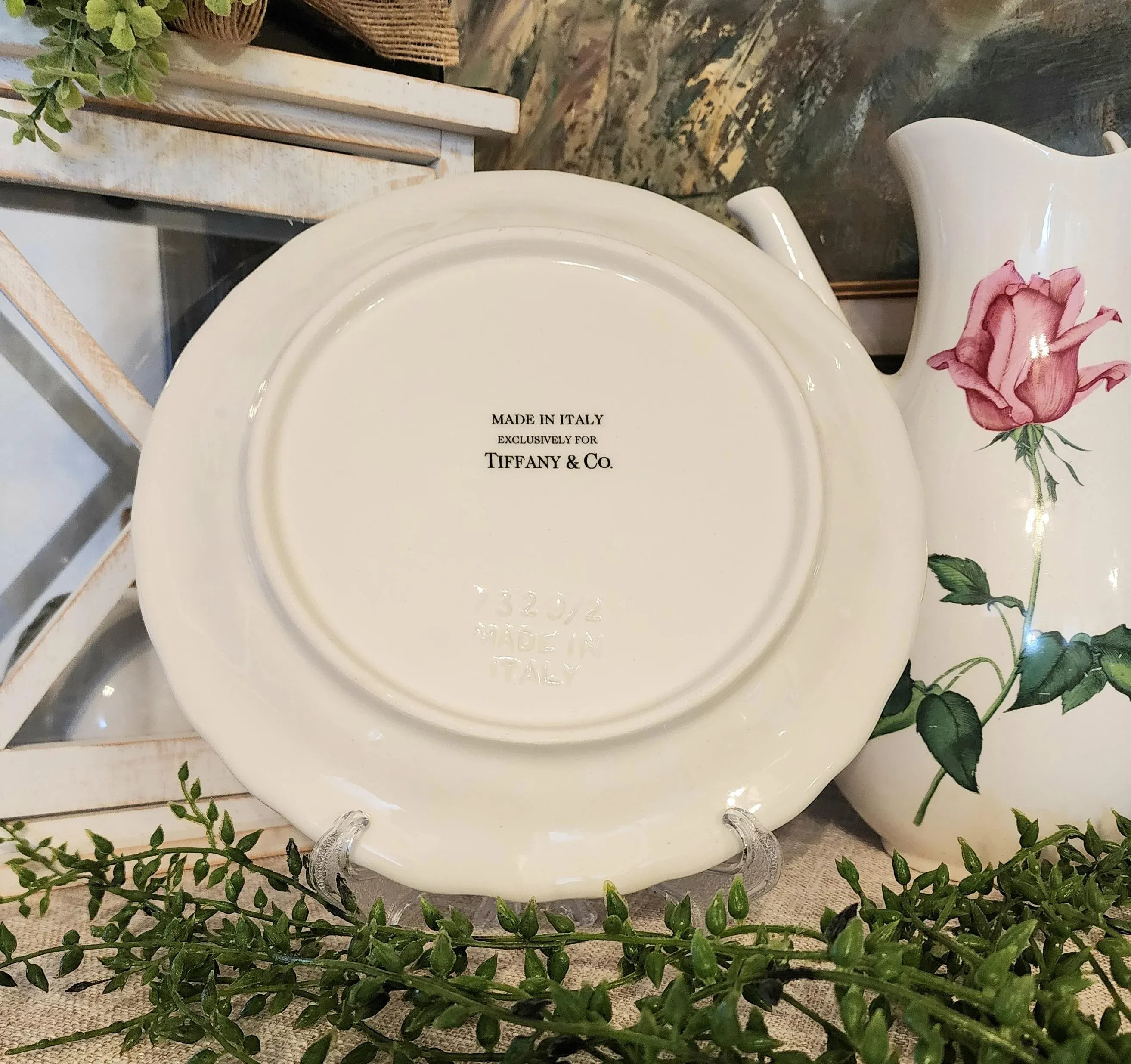 2000's Tiffany & Co. White Woven Salad Plates - Set of 14 | Chairish