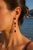 Modern Garnet & Pearl Drop Multi-Shape Earrings, Silver, Gold, Pair For Sale - Image 3 of 10