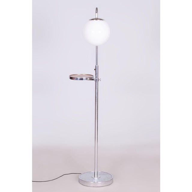 Bauhaus Floor Lamp in Chrome-Plated Steel by Hynek Gottwald, 1930s For Sale - Image 9 of 10