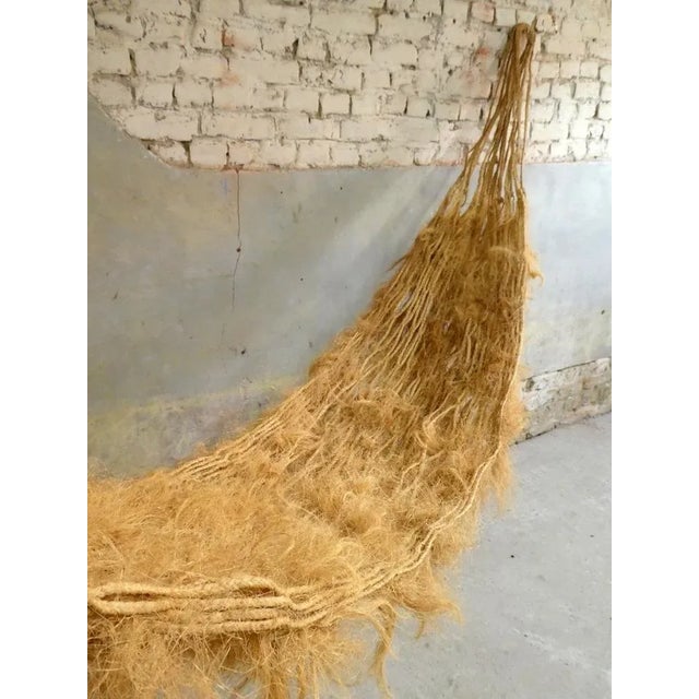 Mid-Century Modern Large Banana Leaf and Sisal Hammock, 1970s For Sale - Image 3 of 6