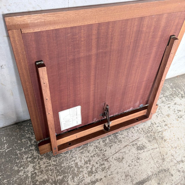 Mid-Century Modern Danish Style Teak Square Mirror, 1960s For Sale - Image 9 of 10