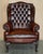 Chesterfield Wingback Chairs and Ottomans in Brown Leather, Set of 4 For Sale - Image 4 of 18