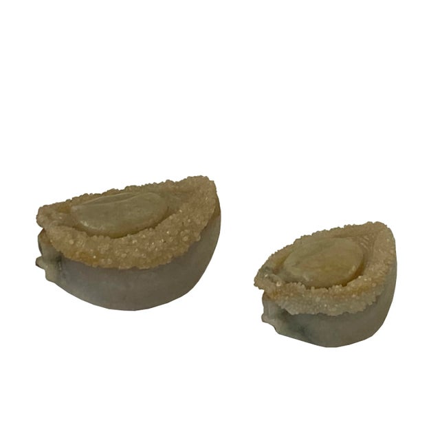 Lot 2 Stone Carved Abalone Shape Display Art For Sale In San Francisco - Image 6 of 6