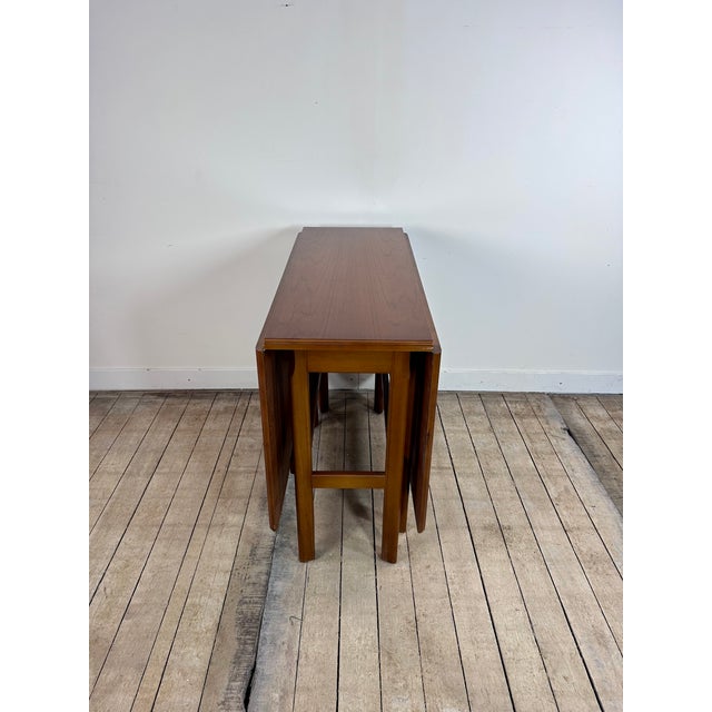 Wood Vintage English Meredew Folding Table in Teak, 1960s For Sale - Image 7 of 9