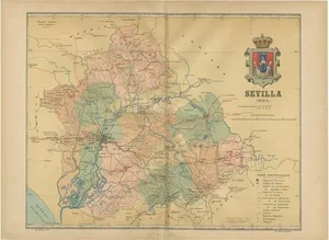 Map of Sevilla Province, 1901, Paper