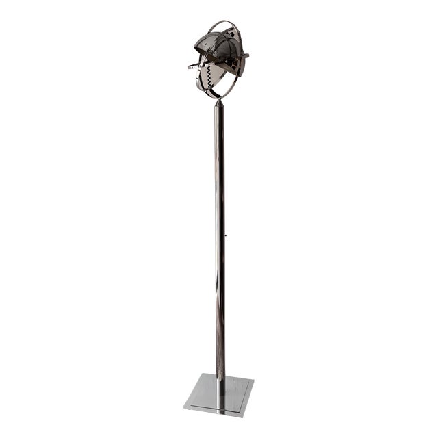 Vintage Space age Chrome Floor Lamp by Peter Bliss, 1980s For Sale