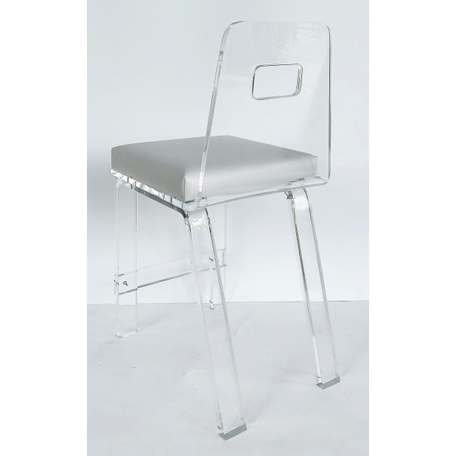 Custom Made Lucite Counter Stool For Sale In Miami - Image 6 of 9