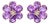 Nina Zhou 7.85ctw Amethyst Diamond Wildflower Earrings in 14k Rose Gold-Set of 2 For Sale