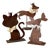 Handcrafted Rust Rabbit, Cat and Dachshund, Italy, 1990s, Set of 3 For Sale
