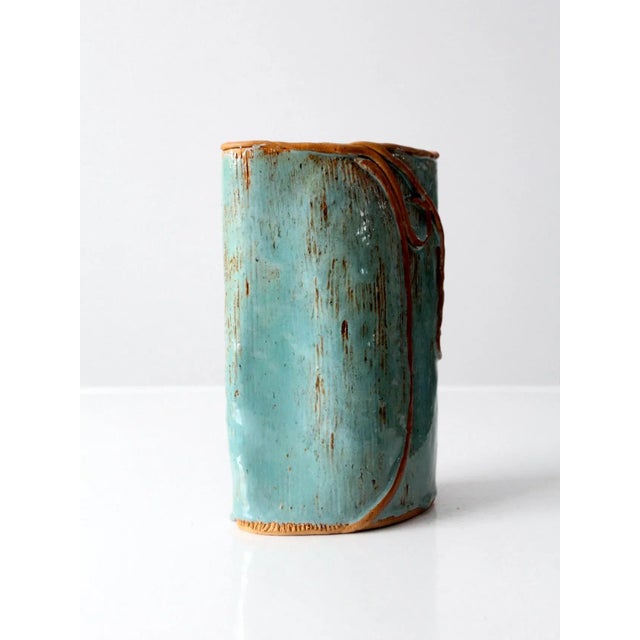 Ceramic Artist Signed Studio Pottery Vase For Sale - Image 7 of 13
