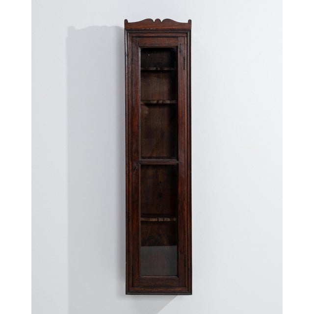 Wood 19th Century France Brown Wood Display Cabinet For Sale - Image 7 of 10