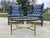 Mid-Century Chesterfield Wingback Chairs, a Pair - Tufted Blue Faux Leather With Nailhead Detailing For Sale - Image 11 of 11