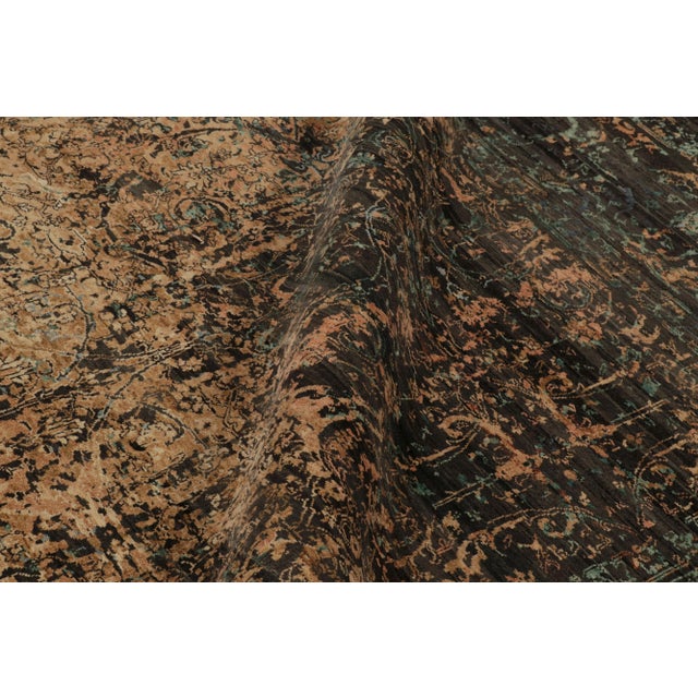 Textile Rug & Kilim’s Classic Persian-Inspired Rug, Gold and Charcoal Abstract Florals For Sale - Image 7 of 8