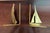 Nautical Pair Mid Century Solid Brass Sailboat Bookends For Sale - Image 3 of 6