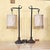 Ivory Vintage Bridge Arm Table Lamps With Beaded Shades - Pair For Sale - Image 8 of 18
