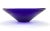 Mid-Century Modern Art Deco Cobalt Blue Ribbed Glass Serving Bowl For Sale - Image 3 of 10