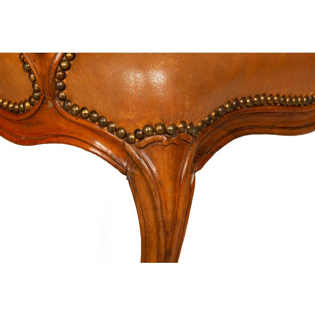 Pair of French Louis XV Carved Fauteuils Arm Chairs by Louis Cresson Ca. 1750 For Sale - Image 14 of 18