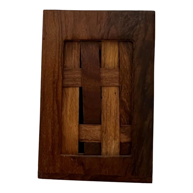 Rosewood Woven Desk Pencil Holder/ Brush Pot For Sale