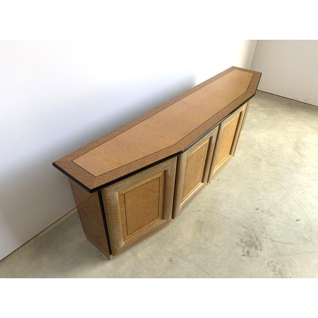 Paint Vintage Burl Wood Credenza, 1980s For Sale - Image 7 of 13