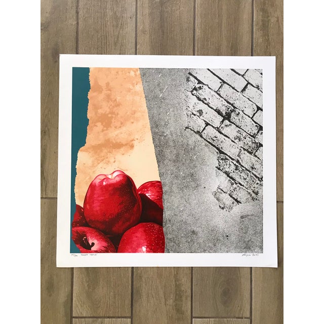 Red Original Vintage Lithograph by Michael Knigin, "Boldest Native", #142/300, Signed, 1980 For Sale - Image 8 of 8