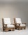 1970s Brutalist Cream Wood Pair of Club Chairs For Sale - Image 12 of 13