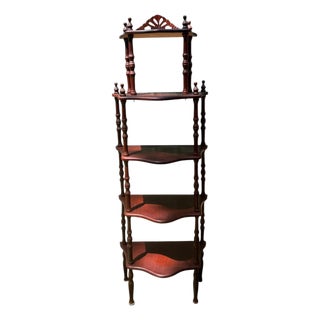 Vintage Regency Style Cherry Etegere or Tiered Shelf For Sale