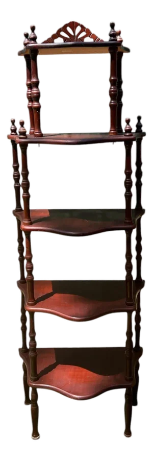 Vintage Regency Style Cherry Etegere or Tiered Shelf