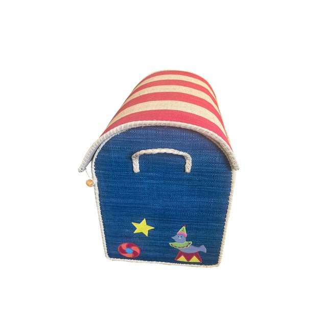 Hand-Woven Rattan Circus Tent Toy Box For Sale - Image 4 of 7