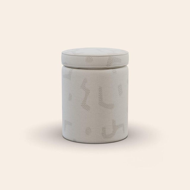 White Powder Aurora Ottoman by Ceraudo For Sale - Image 8 of 8