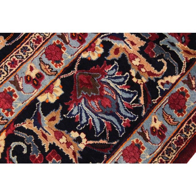 Vintage Hand-Knotted Wool Rug – 10.2 X 13.2 Red Medallion Traditional Rug For Sale - Image 4 of 8