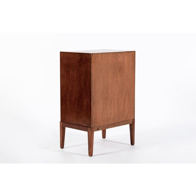 Antique Art Deco Scandinavian Small Oak Wood Side Cabinet or Nightstand 1950s For Sale In Detroit - Image 6 of 12