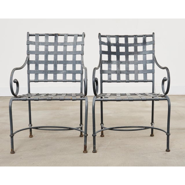 Charcoal Brown Jordan Florentine Style Patio Garden Dining Suite For Sale - Image 8 of 12