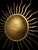 Metal Spanish Solar Crown Sunburst Fixture in Gilt Metal, 1950 For Sale - Image 7 of 10