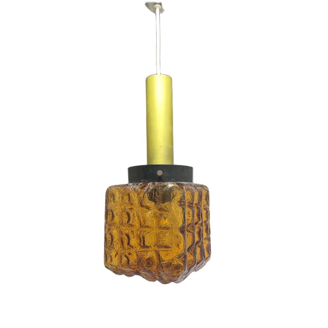Vintage Figurative Glass Hanging Lamp, Poland, 1970s For Sale - Image 10 of 10