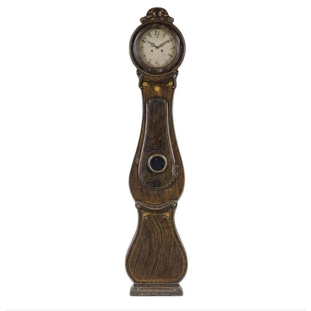 Antique Swedish Mora Clock in Wood, 1800s For Sale - Image 5 of 5