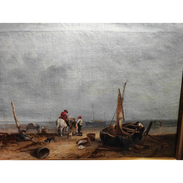 English School Artist, Marine Scene, 1750, Oil on Canvas, Framed For Sale - Image 4 of 12