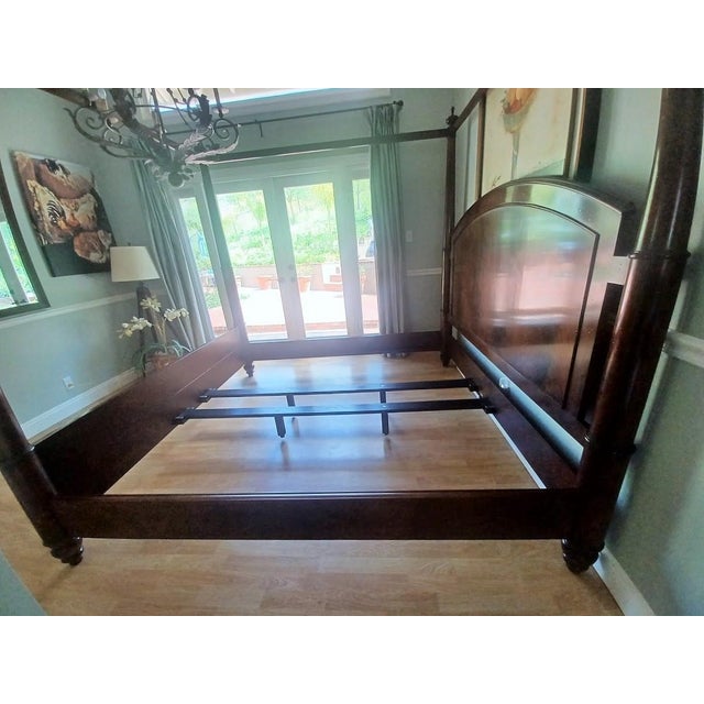 Mahogany Canopy Georgian Bed King by Baker Furniture / Milling Road For Sale - Image 10 of 12