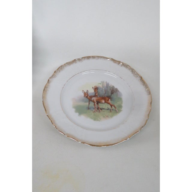 Ceramic Late 19th Century Joseph Schachtel Porcelain Wildlife Game Set 8pc With 7 Plates 1 Platter For Sale - Image 7 of 18